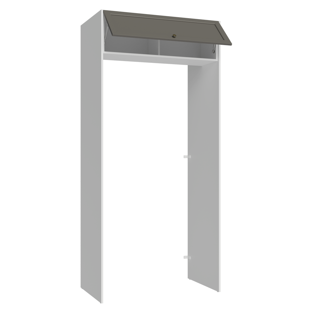 Porta-Geladeira 103 cm 1 Porta Basculante Branco/Cinza Vik Madesa