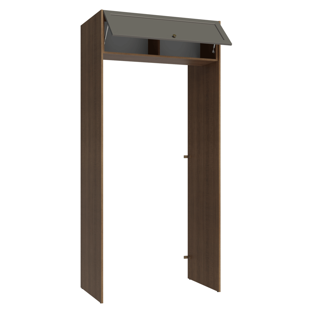 Porta-Geladeira 103 cm 1 Porta Basculante Rustic/Cinza Vik Madesa