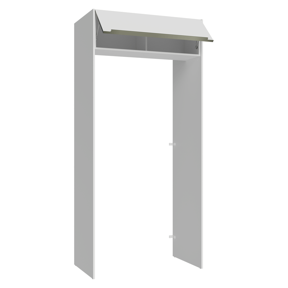 Porta-Geladeira 103 cm 1 Porta Basculante Branco Veludo Lux Madesa