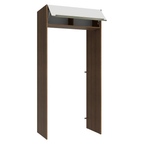 Porta-Geladeira 103 cm 1 Porta Basculante Rustic/Branco Veludo Lux Madesa