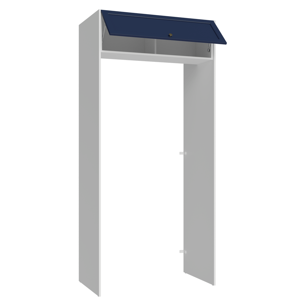 Porta-Geladeira 103 cm 1 Porta Basculante Branco/Azul Vik Madesa