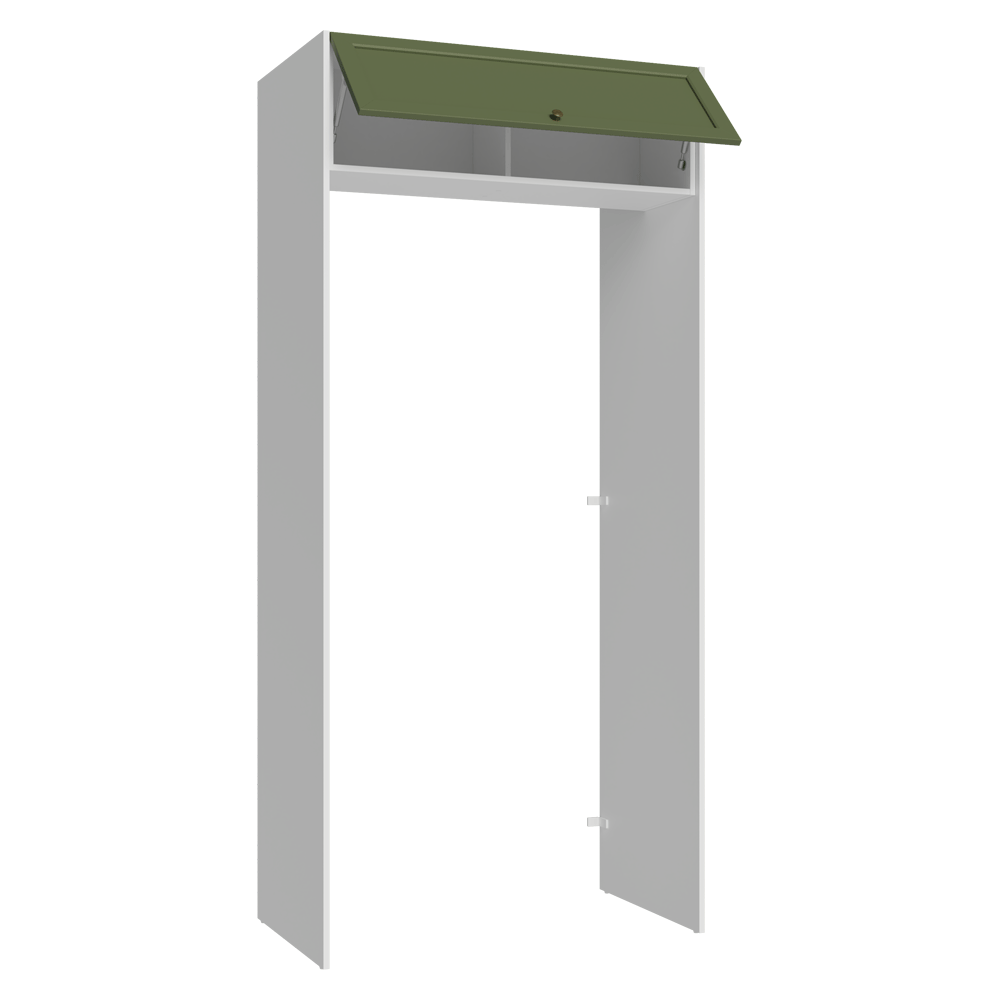 Porta-Geladeira 103 cm 1 Porta Basculante Branco/Verde Vik Madesa