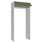 Porta-Geladeira 103 cm 1 Porta Basculante Branco/Verde Vik Madesa