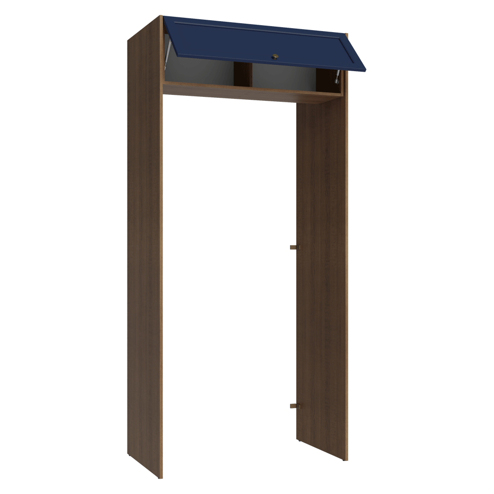 Porta-Geladeira 103 cm 1 Porta Basculante Rustic/Azul Vik Madesa