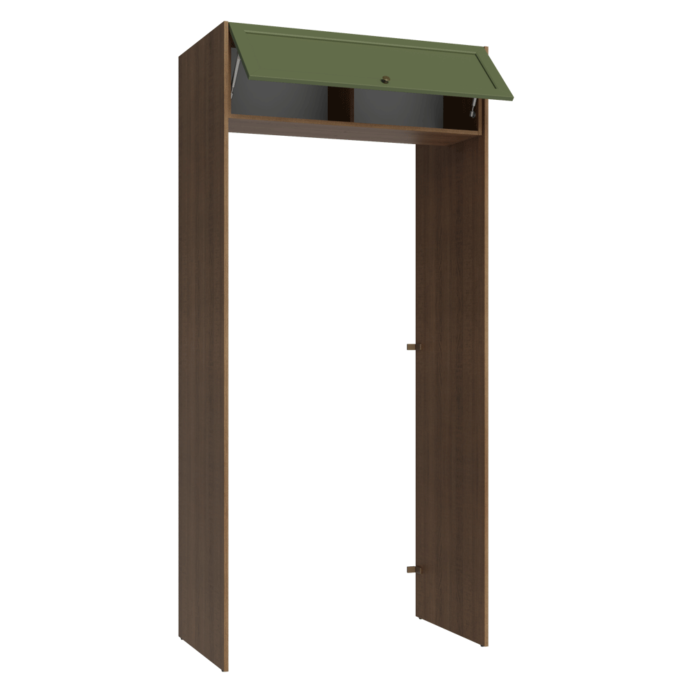 Porta-Geladeira 103 cm 1 Porta Basculante Rustic/Verde Vik Madesa