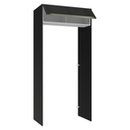 Porta-Geladeira 103 cm 1 Porta Basculante Preto/Branco/Preto Lux Madesa