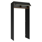 Porta-Geladeira 103 cm 1 Porta Basculante Preto/Rustic/Preto Lux Madesa