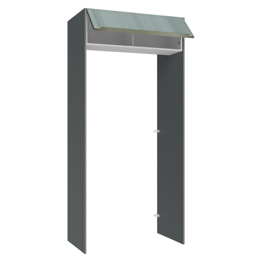 Porta-Geladeira 103 cm 1 Porta Basculante Cinza/Branco/Cinza Lux Madesa