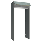Porta-Geladeira 103 cm 1 Porta Basculante Cinza/Branco/Cinza Lux Madesa