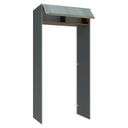 Porta-Geladeira 103 cm 1 Porta Basculante Cinza/Rustic/Cinza Lux Madesa