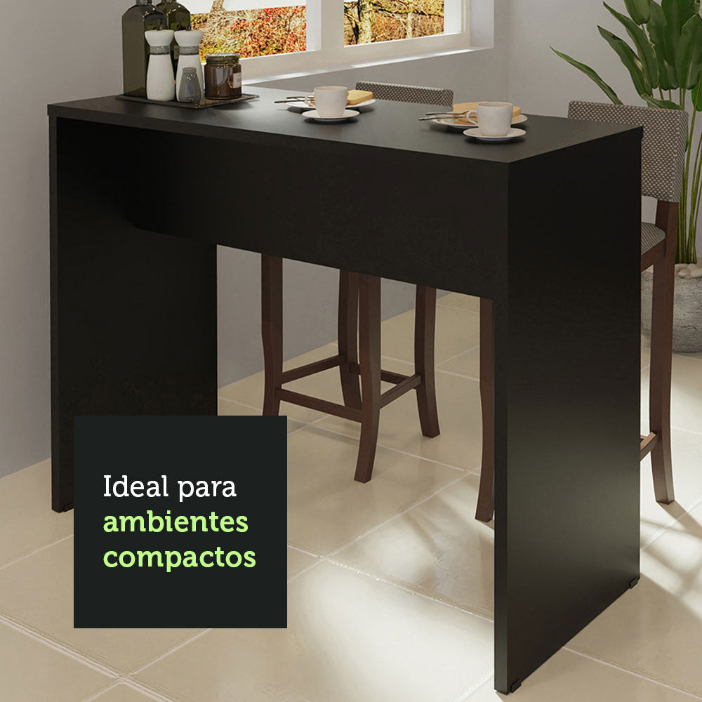 Bancada para Cozinha Madesa 115 cm Preto