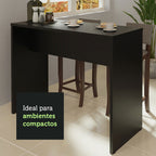 Bancada para Cozinha Madesa 115 cm Preto