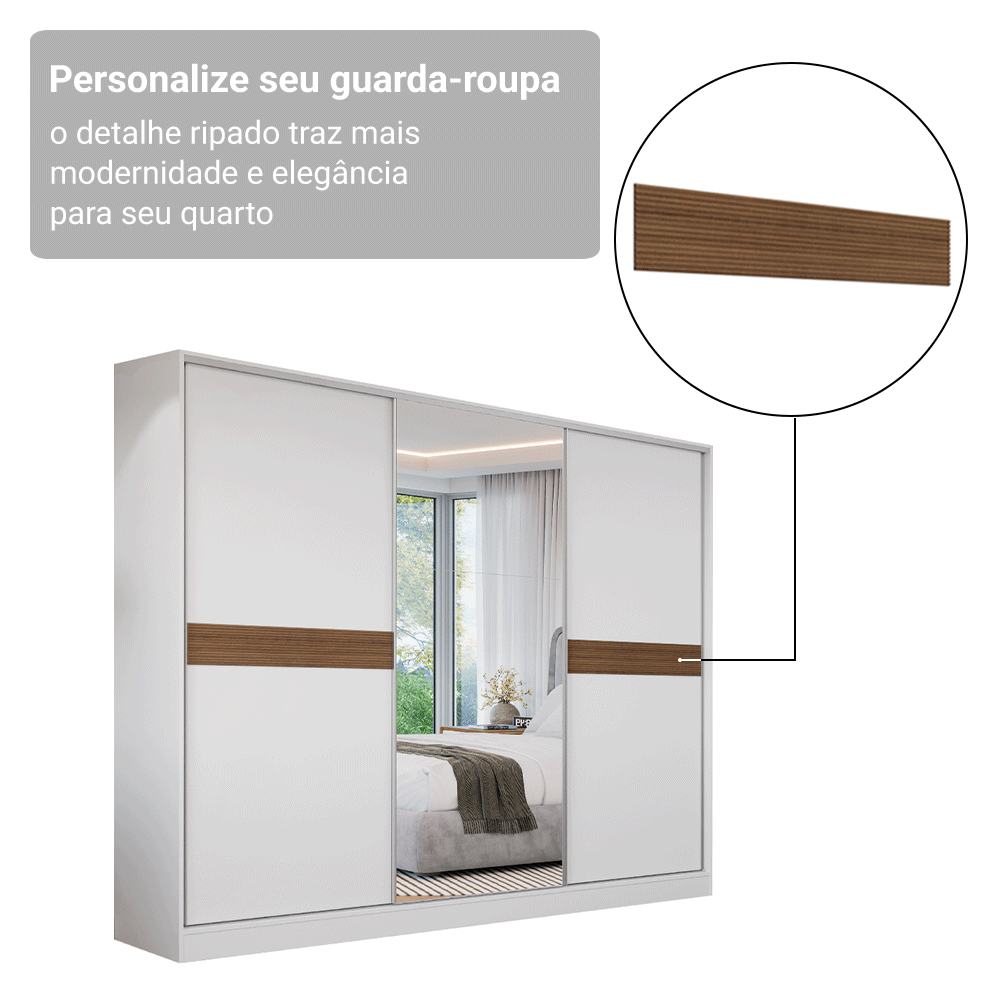 Kit Ripado para Guarda-Roupa Rustic Malta Madesa