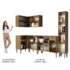 Armário de Cozinha Completa de Canto 325cm Rustic Emilly Water Madesa 02