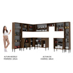 Armário de Cozinha Completa de Canto 513cm Rustic Emilly Big Madesa 02