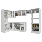 Armário de Cozinha Completa de Canto 100% MDF 447 cm Branco Smart Madesa 03
