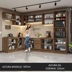 Armário de Cozinha Completa de Canto 499cm Rustic Stella Madesa 03
