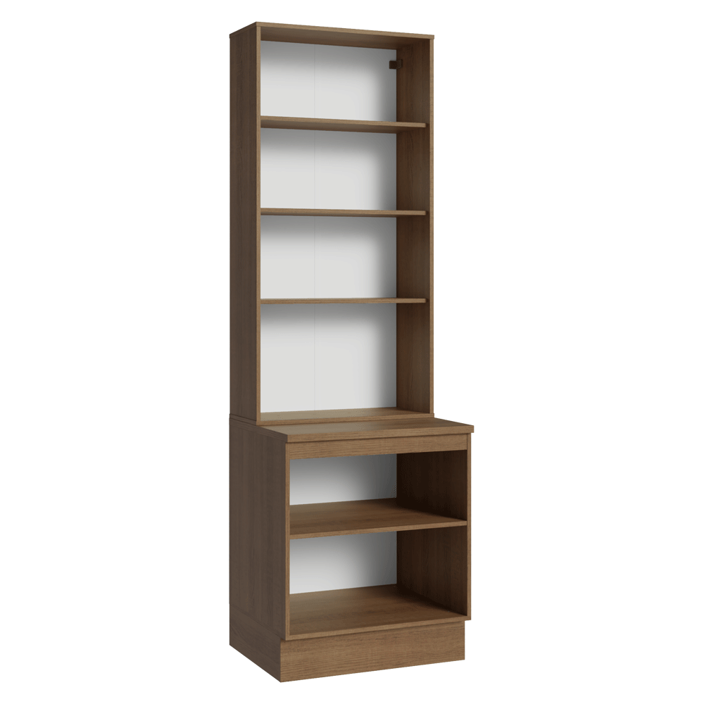 Kit Balcão + Cristaleira 70cm Rustic/Crema Agata Madesa 02