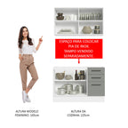 Armário de Cozinha Compacta 120cm Branco/Cinza Agata Madesa 01