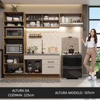 Armário de Cozinha Completa 270cm Rustic/Crema Agata Madesa 04