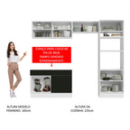 Armário de Cozinha Completa 270cm Branco/Preto Agata Madesa 05
