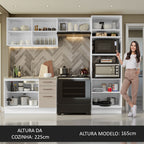Armário de Cozinha Completa 270cm Branco/Crema Agata Madesa 08