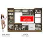 Armário de Cozinha Completa 330cm Rustic/Branco Agata Madesa 02