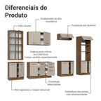 Armário de Cozinha Completa 340cm Rustic/Crema Agata Madesa 01