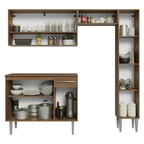 Armário de Cozinha Completa 197 cm Rustic Emilly Madesa 01