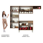 Armário de Cozinha Completa 229cm Rustic Emilly Fit Madesa 03