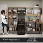 Armário de Cozinha Completa 229cm Rustic Emilly Madesa 06