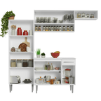 Armário de Cozinha Completa 229cm Branco Emilly Madesa 18
