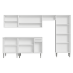 Armário de Cozinha Completa 293cm Branco Emilly Madesa 01