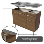 Armário de Cozinha Completa 293cm com Pia Rustic Emilly Madesa 09