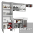 Armário de Cozinha Completa 325cm Branco Emilly Madesa 02