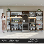 Armário de Cozinha Completa 325cm Rustic Emilly  Madesa 02