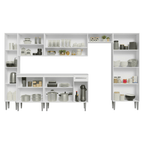 Armário de Cozinha Completa 325cm Branco Emilly Madesa 07