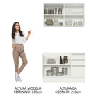 Armário de Cozinha Compacta 120cm Branco Glamy Madesa 03