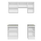 Armário de Cozinha Compacta 160cm Branco Glamy Madesa 07