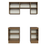 Armário de Cozinha Compacta 160cm Rustic/Preto Glamy Madesa 07