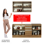Armário de Cozinha Compacta 180cm Rustic Milão Madesa 02
