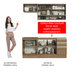 Armário de Cozinha Compacta 180cm Rustic Glamy Madesa 08