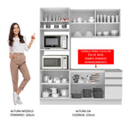 Armário de Cozinha Compacta 190cm Branco Laura Madesa 02