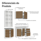 Armário de Cozinha Compacta 190cm Branco/Rustic Glamy Madesa 05