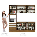 Armário de Cozinha Completa 220cm Rustic Áquila Madesa 04