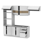 Armário de Cozinha Completa 270cm Branco Marselha Madesa 01