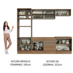 Armário de Cozinha Completa 270cm Rustic Glamy Madesa 10