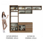 Armário de Cozinha Completa 270cm Rustic Glamy Madesa 14