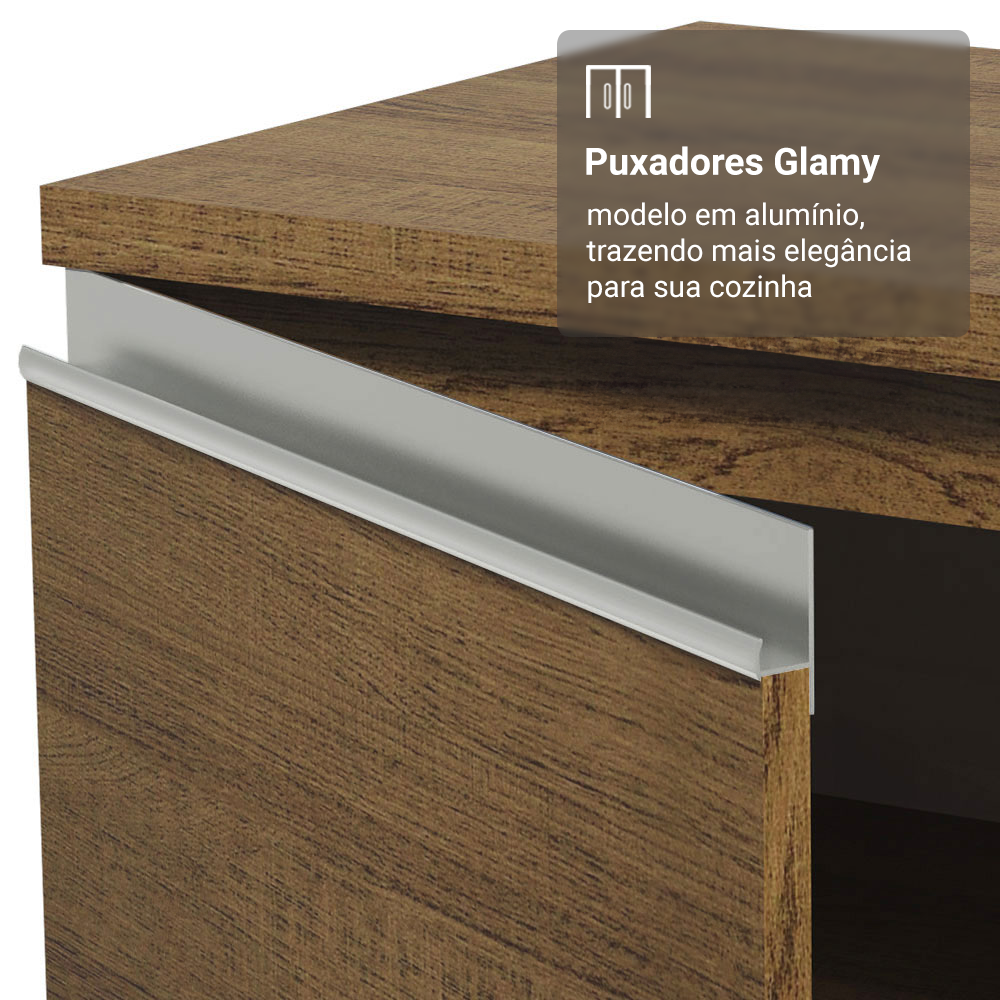 Armário de Cozinha Completa 270 cm Rustic Glamy Madesa 17
