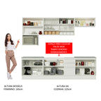 Armário de Cozinha Completa 280cm Branco Genova Madesa 04